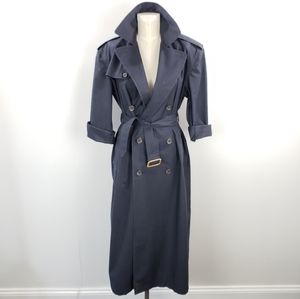 Vintage Ralph Lauren Navy Trench Coat Size 4